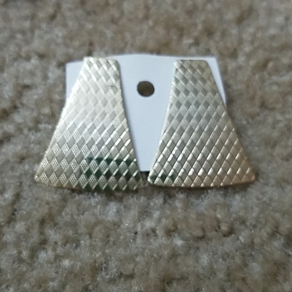 Flat Gold Earrings